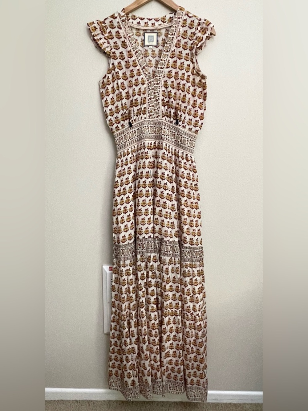 Bell By Alice Bell Maxi Dress size Medium Boho Chic Floral Festival - Picture 3 of 10